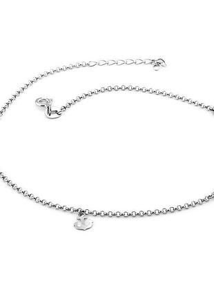 Браслет на ногу серебро 925