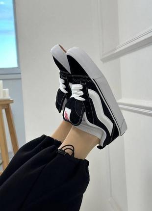 Vans knu skool black white1 фото