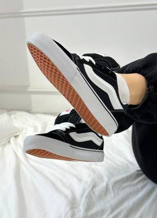 Vans knu skool black white3 фото