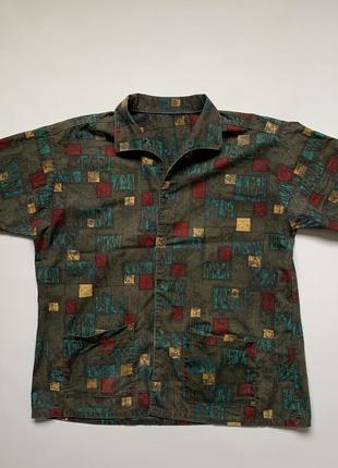 Винтажная рубашка с коротким рукавом
