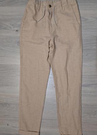 Легкие и стильные коттоновые брюки1 фото