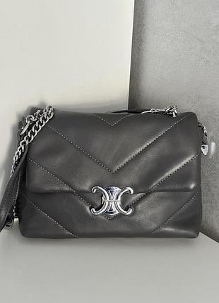 Сумка сіра в стилі celine