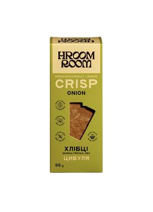 Натуральні хлібці з насіння льону та зеленої гречки "цибуля" (hrb005)
