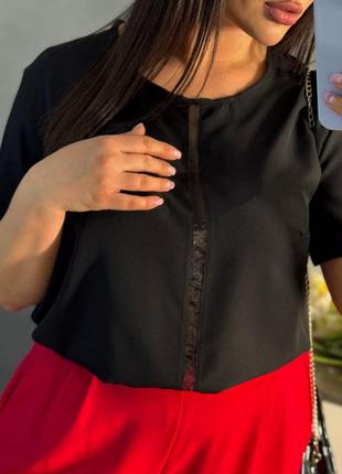 Легкая женская блуза с11011 легкий и нежный образ цвет черный  легкая женская блузка. идеальное допо2 фото
