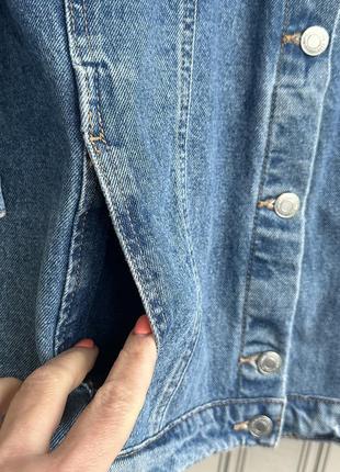 💙💙💙 брендовый удлиненный пиджак, джинсовая куртка с карманами. батал8 фото