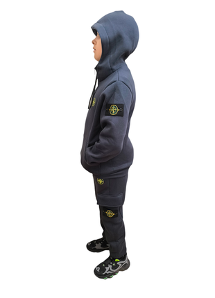 Подростковый теплый спортивный костюм stone island2 фото