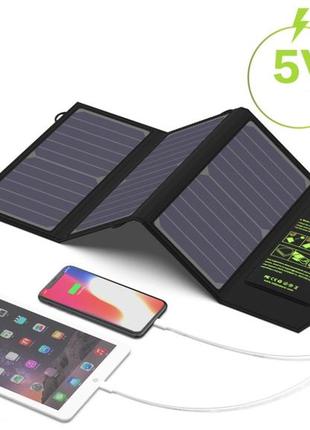 Портативна сонячна панель allpowers 5v 21w, 2 usb