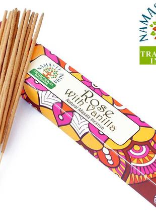 Namaste india rose vanilla 15 грамм роза ваниль bm