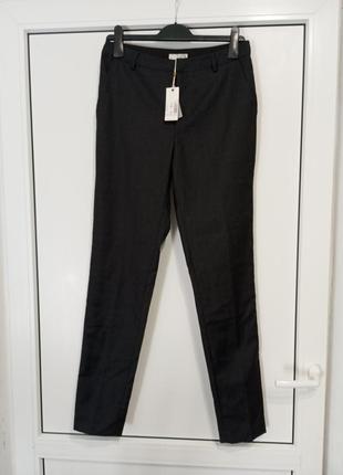 Брюки из шерстинга серого цвета supertrash