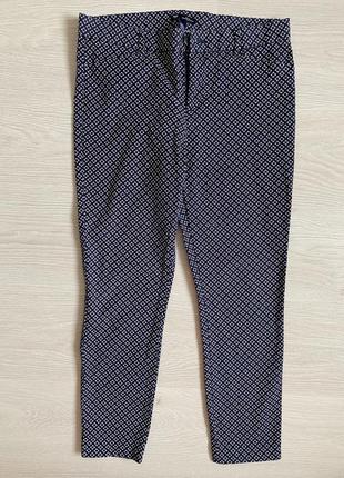 Женские синие укороченные брюки gap slim, р.м, 10 eu38, 97 % коттон