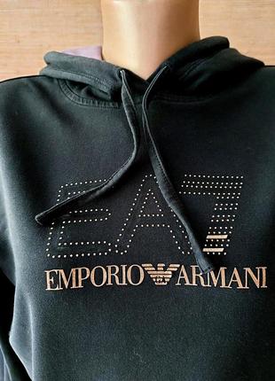 ❤️🩵💛 великолепное фирменное черное худи emporio armani оригинал6 фото