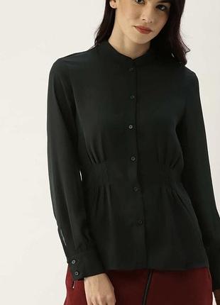 Чорна сорочка блуза на ґудзиках mango