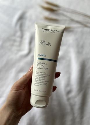 Очищувач для обличчя з кислотами ана-вна christina line repair hydra aha-bha active cleanser