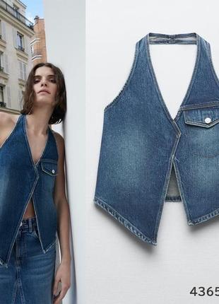 Джинсовый жилет, корсет от zara