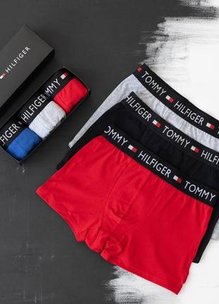 Мужские трусы tommy hilfiger (комплект 3 шт). мужские боксеры томми хилфигер набор 3 шт