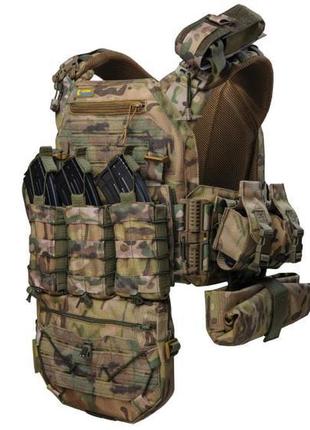 Плитоноска warmor gen.3 pro max +9 мультикам для баллистических пластин 250х300 мм dm-11