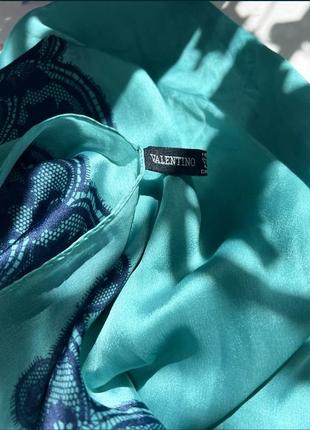 Винтажный шарф valentino из натульного шелка