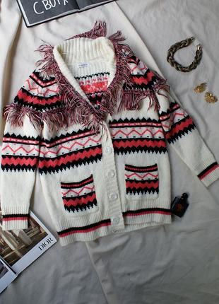 Удлиненный кардиган в этно стиле бохо от glamorous