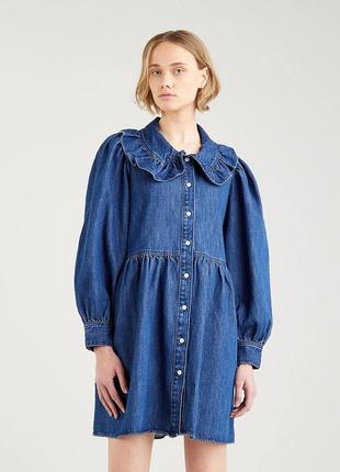 Джинсовое платье с воротником levi’s xs