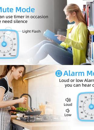 Таймер кухонный для приготовления электронный счетчик 60 минут обратный механический...
