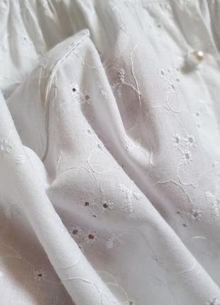 Біла дитяча сукня із прошви (рішельє)8 фото