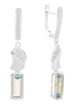 Серебряные серьги silverthin с натуральным топазом 7.155ct (2166023)