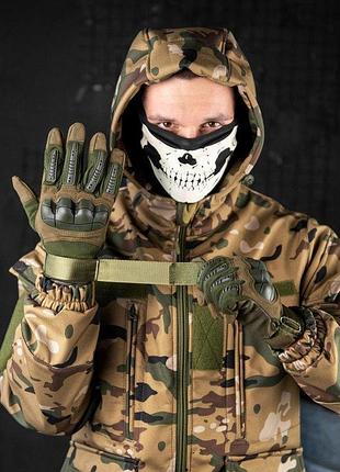 Мужские тактические штурмовые перчатки, полнопалые, военные, защитные, армейские.