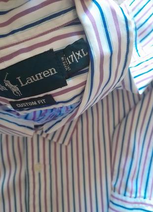 Стильная рубашка в полоску с длинным рукавом ralph lauren4 фото