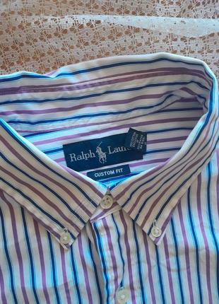 Стильная рубашка в полоску с длинным рукавом ralph lauren7 фото