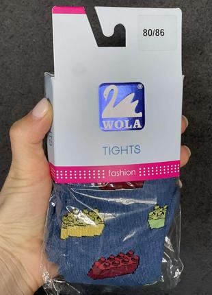 Детские хлопковые колготки wola (польша) 80/86см в ассортименте