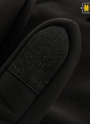 M-tac демісезонні рукавички soft shell black, тактичні теплі рукавички чорні, військові зимові рукавички7 фото