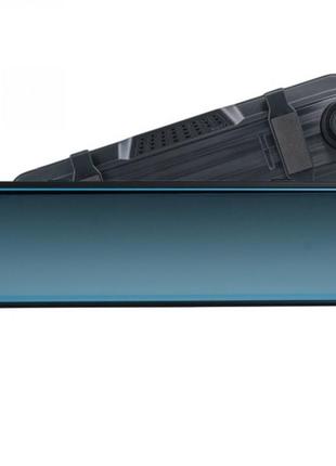 Новинка видеорегистратор-зеркало vechicle blackbox dvr 2 камеры full hd, черный,с камерой заднего вида