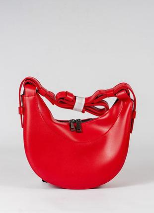 Сумка женская (багет) эко-кожа, красная