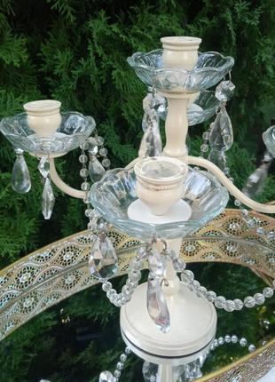 Подсвечник , канделябр хрустальный в отличном состоянии