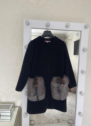 Пальто натуральный мех zara3 фото