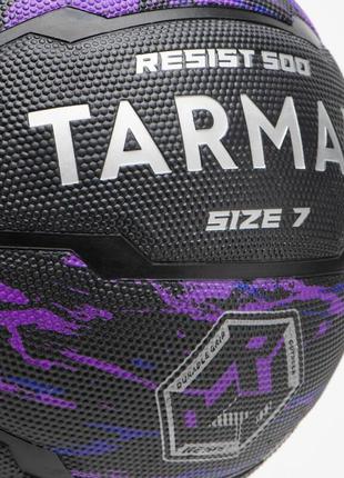 Баскетбольный мяч tarmak r500 №7 черный фиолетовый хорошее качество отскока 5
