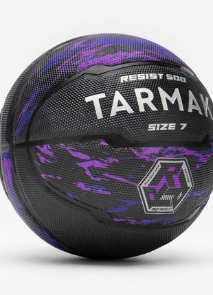 Баскетбольный мяч tarmak r500 №7 черный фиолетовый хорошее качество отскока 2