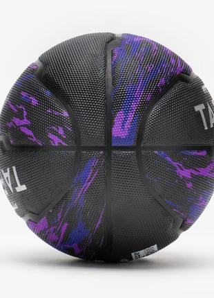 Баскетбольный мяч tarmak r500 №7 черный фиолетовый хорошее качество отскока 3
