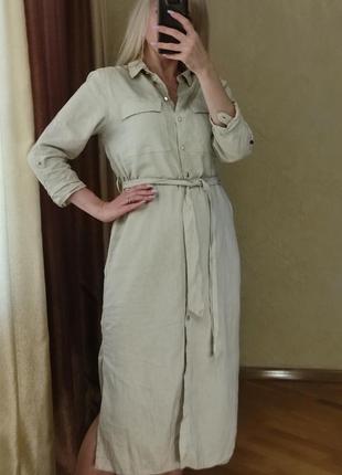 Льняна сукня-сорочка