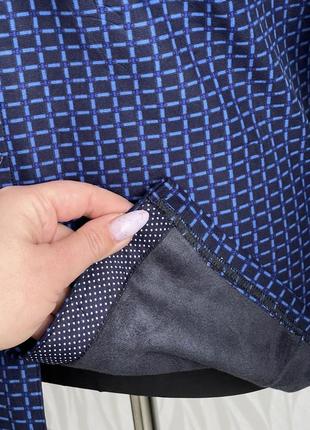 Мужская теплая рубашка в клетку на флисе зима осень