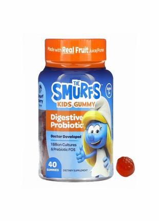 The smurfs дитячі жувальні пробіотики для покращення травлення для дітей від 3 років смако sms-55697