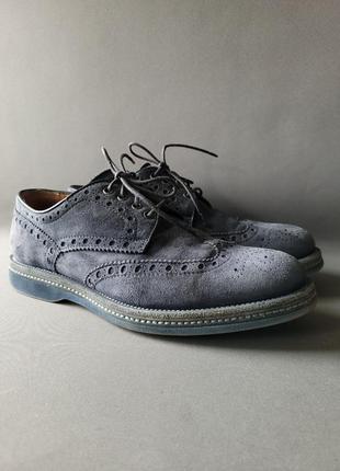 Santoni замшевые броги, туфли