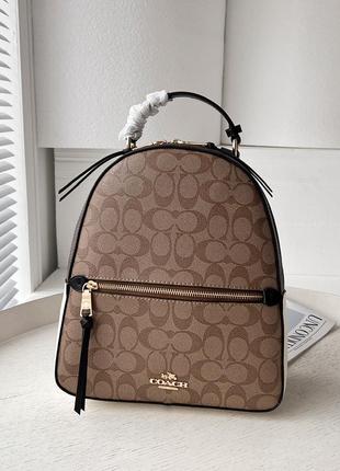 Рюкзак в стиле coach jordyn backpack 
black/beige/white4 фото