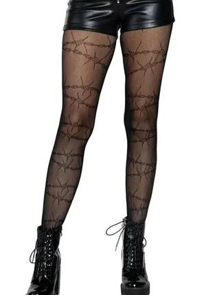 Колготки колготы сетка чёрные готика панк