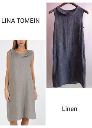 Лляна міді сукня lina tomein1 фото