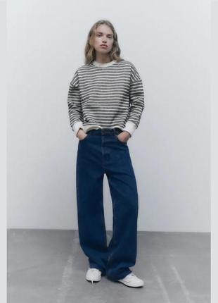 Свитшот в полоску zara базовый размер м