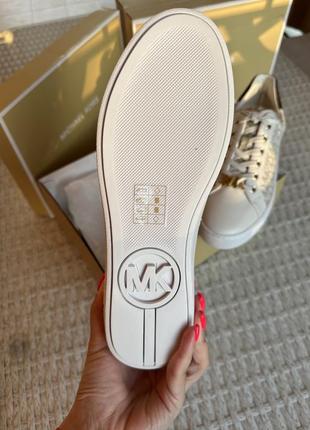 Кеди michael kors poppy trainer vanilla logo оригінал4 фото