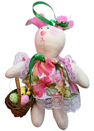 Пара кроликов тильда 20 см, интерьерные текстильные куклы, ручная работа