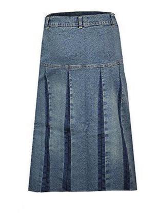 Джинсовая юбка со складками clove2 фото