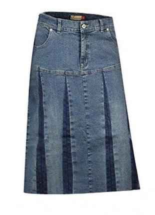 Джинсовая юбка со складками clove